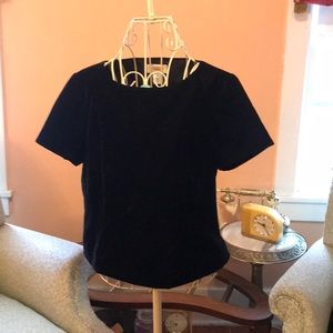 Black velvet top